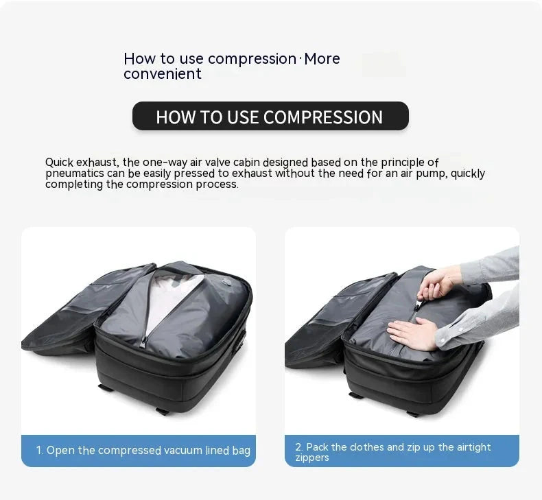 Multifunction Vacuum Compression Travel Backpack/Carry On - Theronomy 