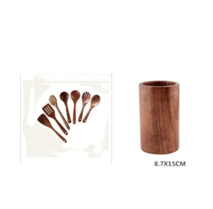 Premium Acacia Wood Cooking Spatula Set – Non-Toxic, Non-Stick, Heat-Resistant Kitchen Utensils - Theronomy 