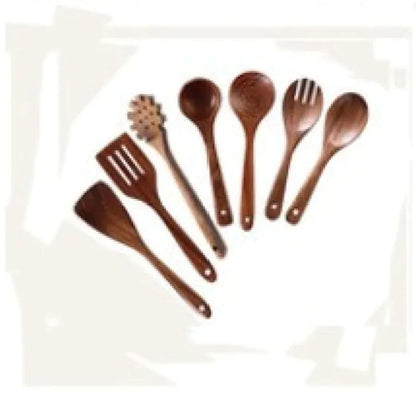Premium Acacia Wood Cooking Spatula Set – Non-Toxic, Non-Stick, Heat-Resistant Kitchen Utensils - Theronomy 
